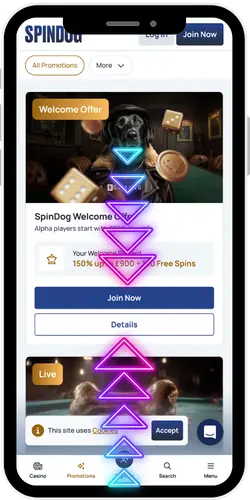 Spindog Casino code-based promotions