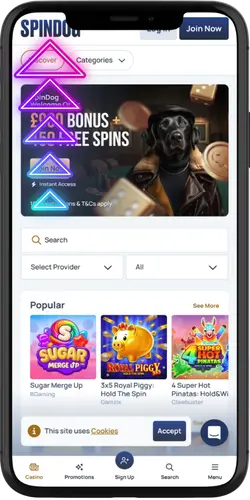 Spindog Casino official site